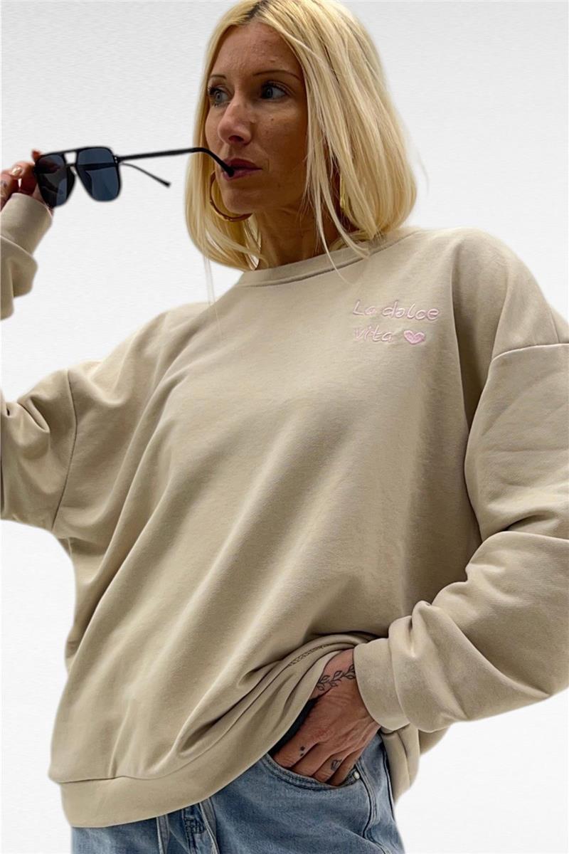 felpa paricollo garzata la dolce vita